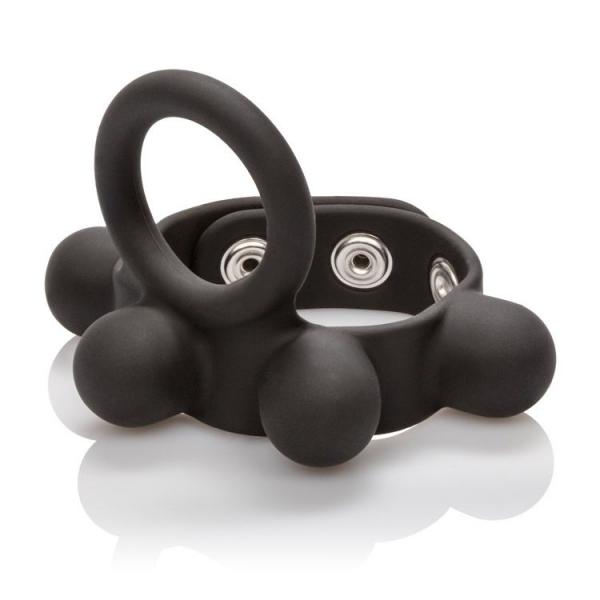 Medium Weighted C Ring Ball Stretcher Black Sex Toy Product