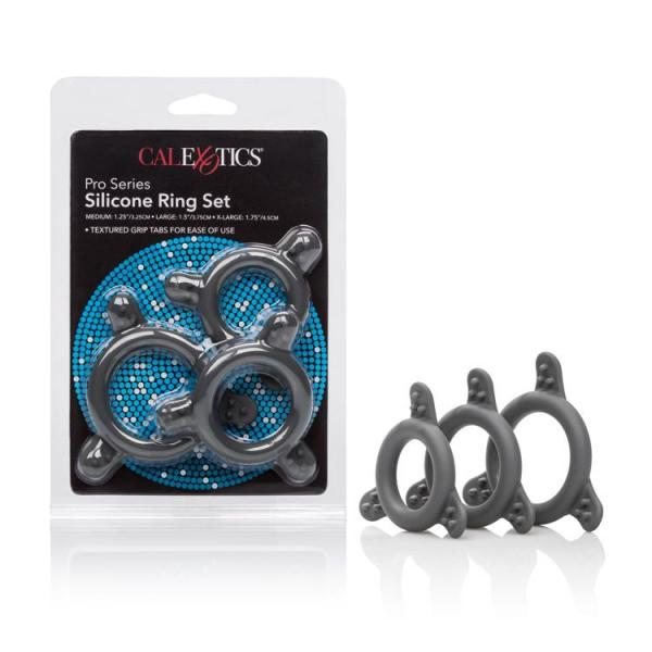 Pro Series Silicone Ring Set 3 Sizes Smoke Sex Toy Product