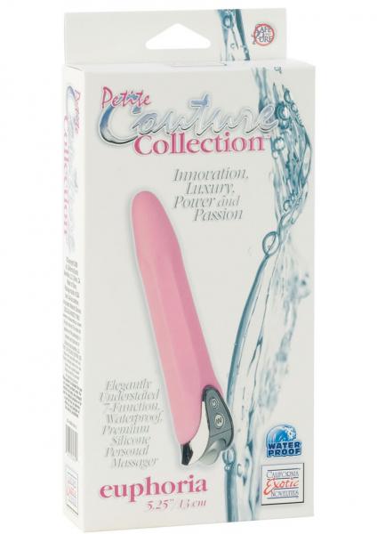 PETITE COUTURE COLLECTION EUPHORIA 5.25 INCH 7 FUNCTION PERSONAL MASSAGER PINK Sex Toy Product