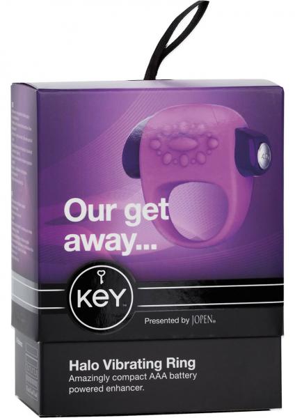 Key Halo Silicone Vibrating Ring Waterproof - Purple	 Sex Toy Product