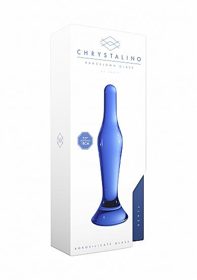 Chrystalino Flask Blue Glass Probe Sex Toy Product