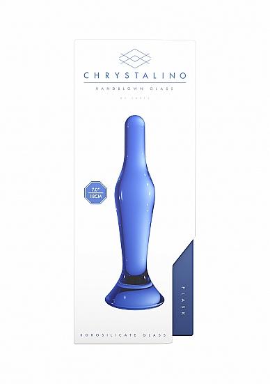 Chrystalino Flask Blue Glass Probe Sex Toy Product