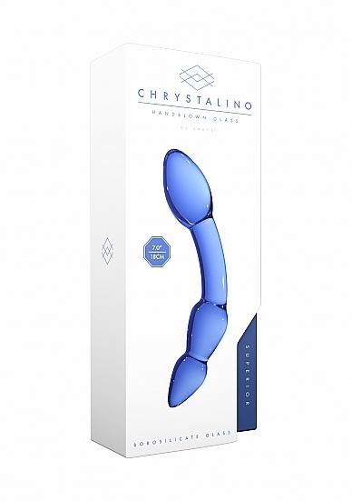 Chrystalino Superior Blue Glass Wand Sex Toy Product