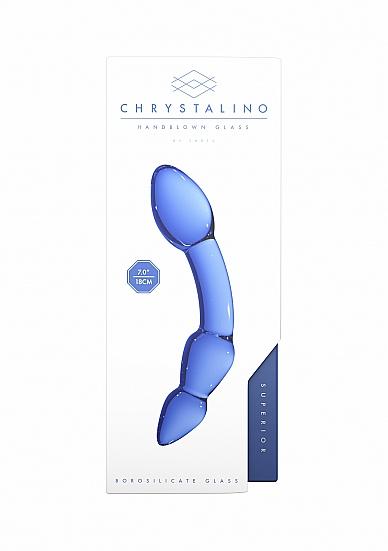 Chrystalino Superior Blue Glass Wand Sex Toy Product