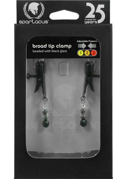 Black Beaded Nipple Clamps With Adjustable Broad Tip Black Sex Toy Product