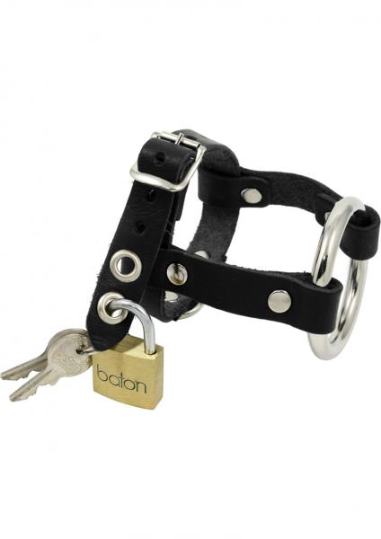 Locking Cock And Ball Chastity Black Sex Toy Product