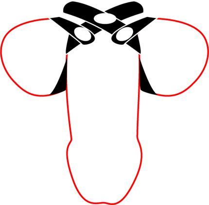 Rubberline 8 Style Ball Divider Black Sex Toy Product