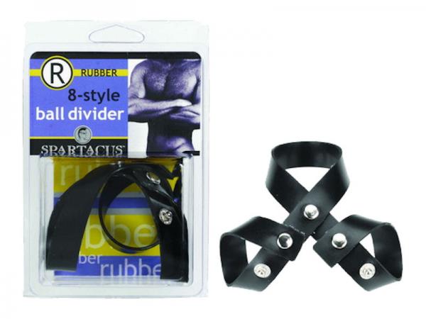 Rubberline 8 Style Ball Divider Black Sex Toy Product