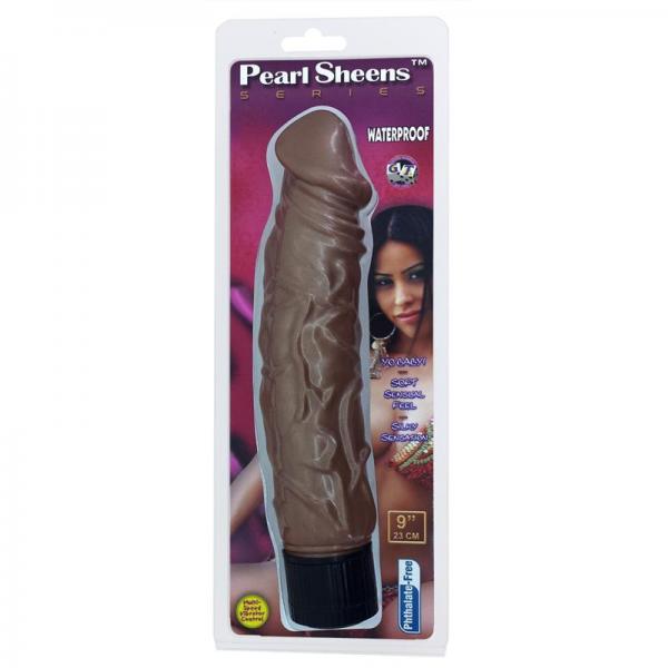 Pearl Sheens 9 Inches Brown Vibrating Dildo Sex Toy Product