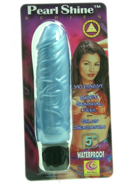 PEARL SHINE PETER 5 INCH VIBRATOR BLUE WATERPROOF