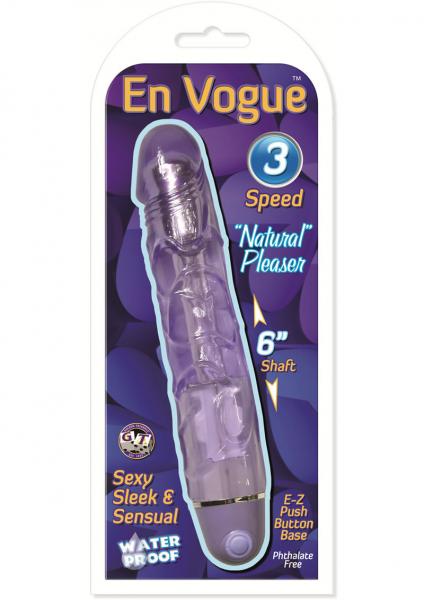 EN VOGUE NATURAL PLEASER 6 INCH SHAFT PURPLE WATERPROOF Sex Toy Product