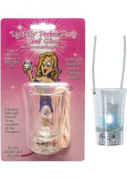 Light Up Pecker Party Shot Glass W/convenient Hang-string