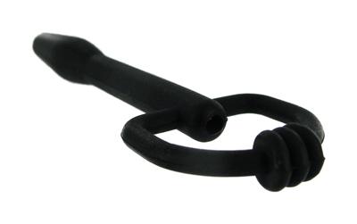 Silicone Cum Thru D-Ring Penis Plug Black Sex Toy Product