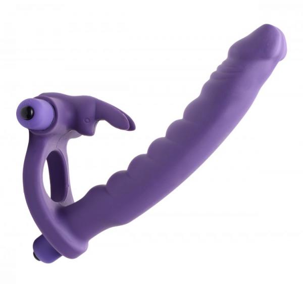 Double Delight Dual Insertion Vibrating Rabbit Ring Sex Toy Product