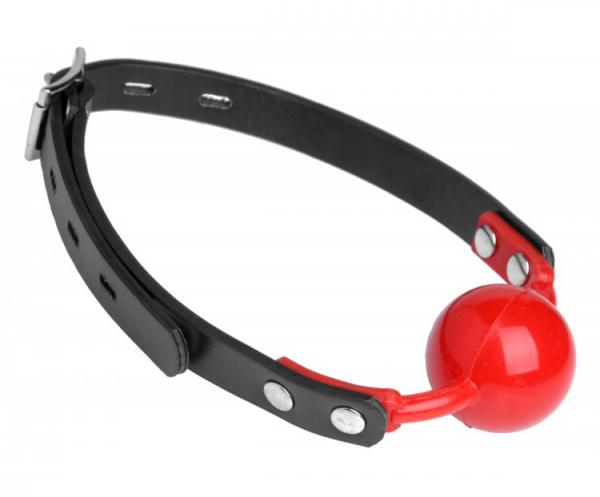 Hush Red Silicone Ball Gag Matte Finish - O/S Sex Toy Product