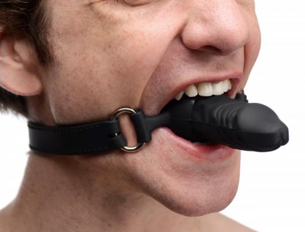 Suppressor Silicone Mini Face Banger Gag Black Sex Toy Product