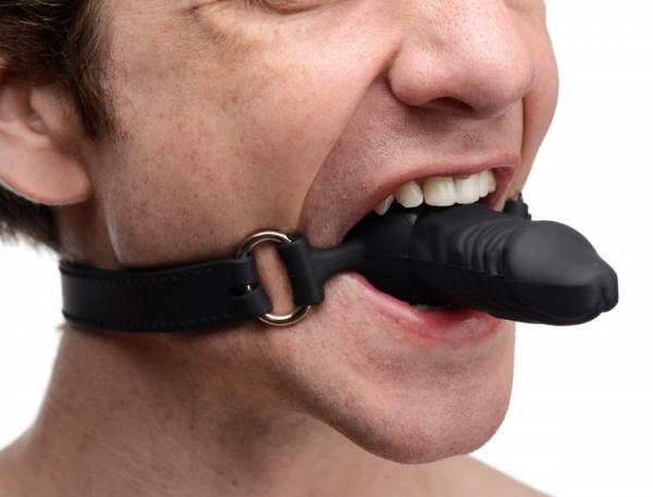 Suppressor Silicone Mini Face Banger Gag Black Sex Toy Product