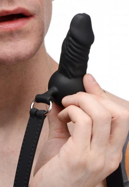 Suppressor Silicone Mini Face Banger Gag Black Sex Toy Product