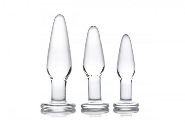 Prism Dosha 3 Piece Glass Anal Plug Kit Sex Toy Product