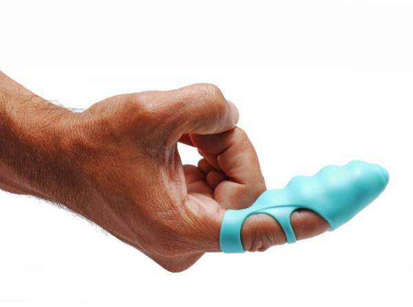 Finger Bang Her Vibe Teal Blue Finger Vibrator