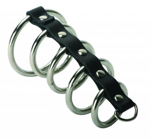 Strict 5 Ring Chasity Device Black Sex Toy Product