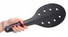 Spanking Rounded Paddle With Holes Black Sex Toy Product
