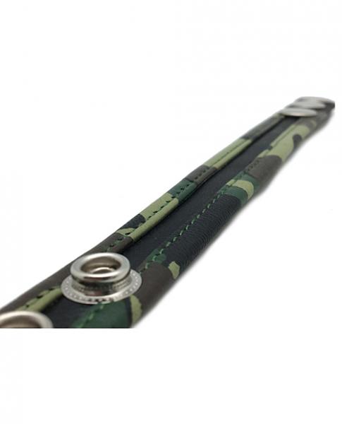 Sensual Sin Leather 3 Snap Cock Strap Camo Sex Toy Product