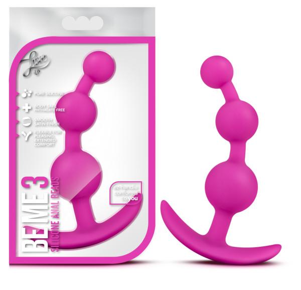 Luxe Be Me 3 Fuchsia Anal Beads Sex Toy Product