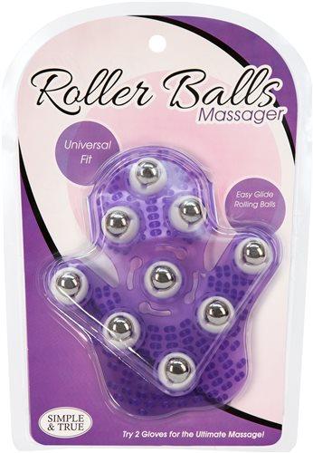 Roller Balls Massager Purple Massage Glove Sex Toy Product