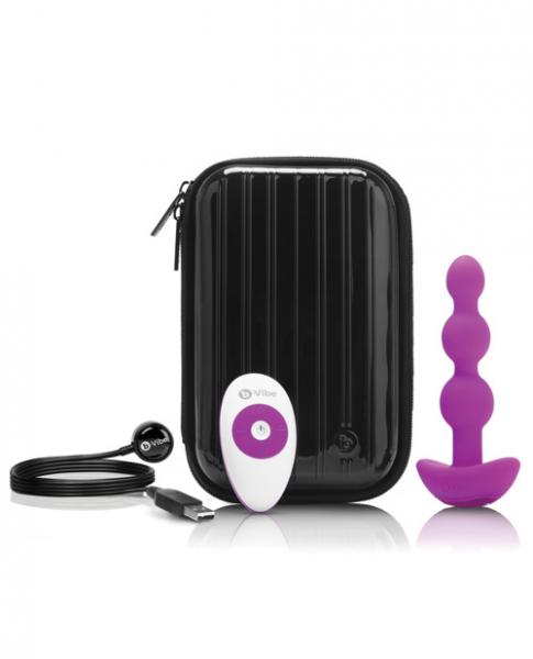 B-Vibe Remote Triplet Anal Beads Purple Sex Toy Product