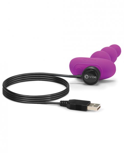 B-Vibe Remote Triplet Anal Beads Purple Sex Toy Product