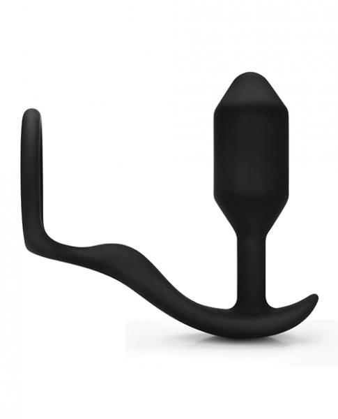 B-Vibe Snug, Tug Weighted Silicone & Penis Ring Black Sex Toy Product