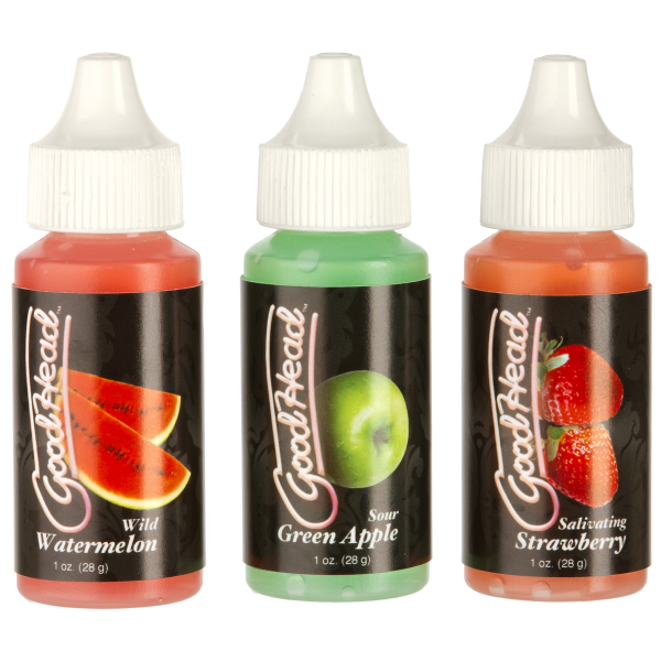 Goodhead tingle drops 1oz bottles 3 pack assorted flavors Sex Toy Product