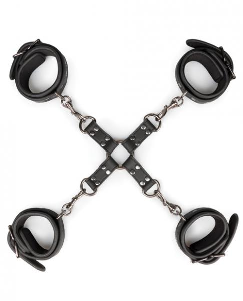 Easy Toys Fetish Hogtie, Ankle & Wrist Cuffs Black Sex Toy Product