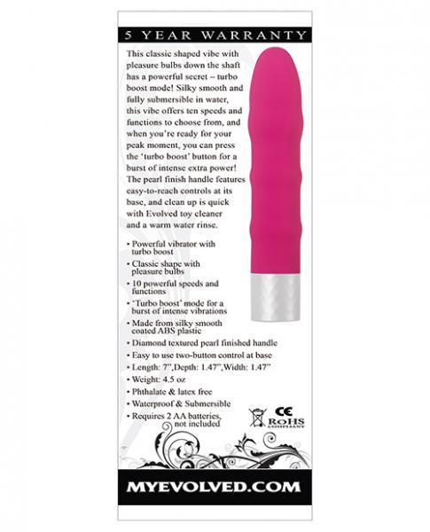 The Ignite Turbo Boost Plastic Vibrator Pink Sex Toy Product