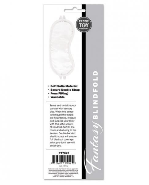 Erotic Toy Satin Fantasy Blindfold White O/S Sex Toy Product