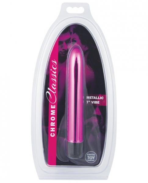 ETC Chrome Classic Metallic 7 inches Vibe Pink Sex Toy Product