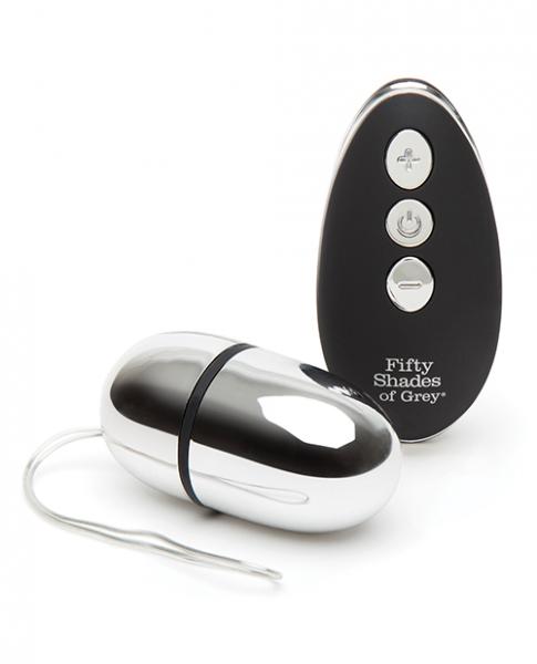 Fifty Shades Of Grey Relentless Vibrations Remote Control Pleasure Egg Silver Sex Toy Product