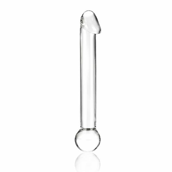 Glas 7 inches Realistic Head Glass Dildo Clear Sex Toy Product