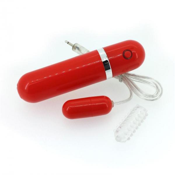 Ahhh 10 function Bullet Vibe – Red  [Ahhh Vibe Bullet Of Love with Textured Sleeve Red]