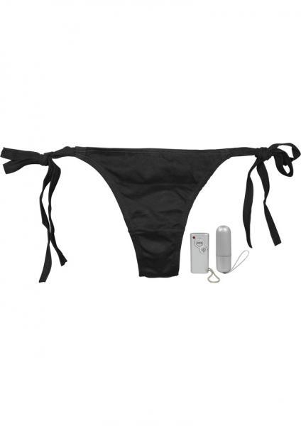 Vibro Panty Bikini 10 Function Remote Control Waterproof OS – Black