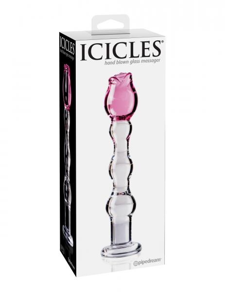 Icicles No.12 Pink Clear Glass Wand	 Sex Toy Product