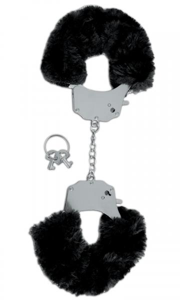 Limited edition fetish fantasy furry handcuffs - black Sex Toy Product
