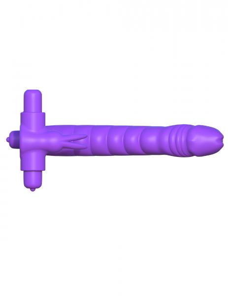 Fantasy C-Ringz Silicone DP Rabbit Vibrator Purple Image 4