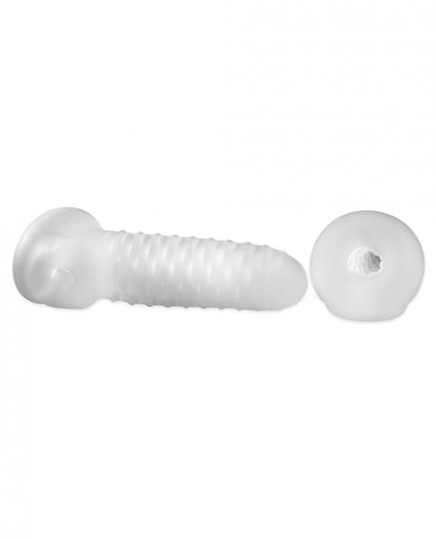 Perfect Fit Fat Boy 6.5 inches Checker Plate Sheath Clear Sex Toy Product