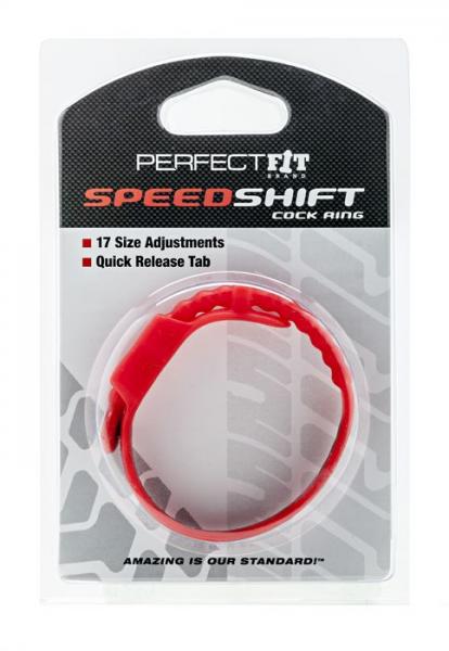 Speed Shift 17 Adjustments Cock Ring - Red Image 2