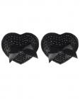 Satin Black Sequin & Bow Premium Pasties Black 1 Pair Sex Toy Product