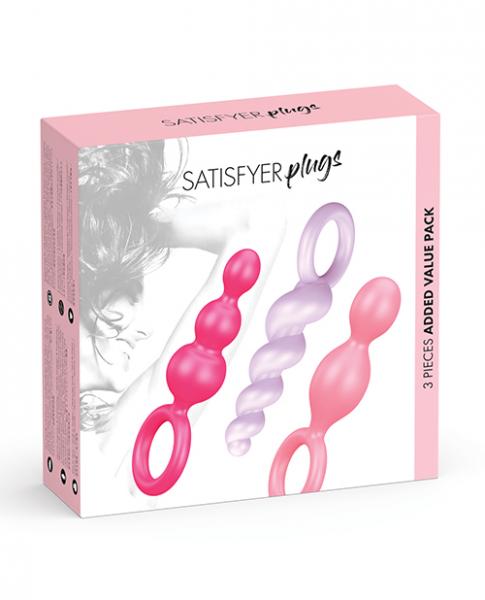 Satisfyer Plugs 3 Piece Value Pack Assorted Colors Sex Toy Product