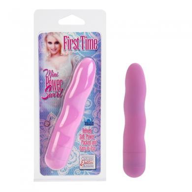 First Time Mini Power Swirl Vibrator Waterproof 4.5 Inch - Pink	 Sex Toy Product