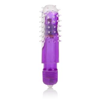 Waterproof travel blaster with silicone sleeve, purple Sex Toy Product